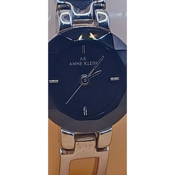 Anne Klein Diamond Black Dial Round Case - Picture 3 of 10